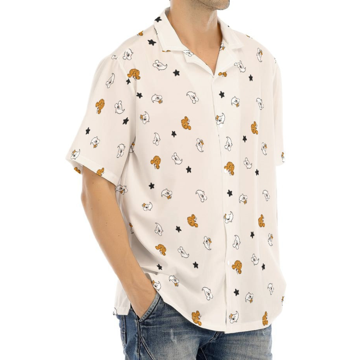Tiny Boo Crew - Men's Hawaiian Button Up Shirt
