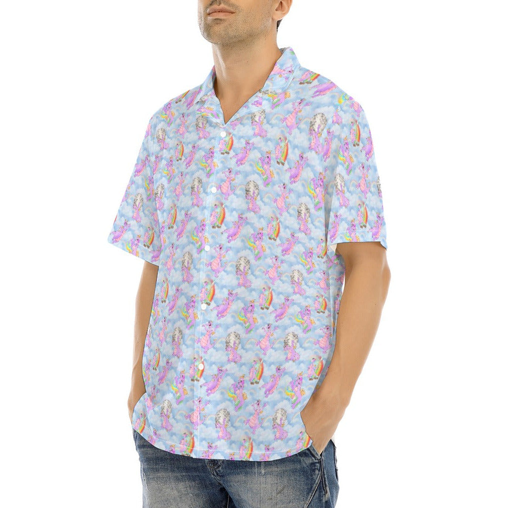 Imagine with Figment - Men's Hawaiian Button Up Shirt