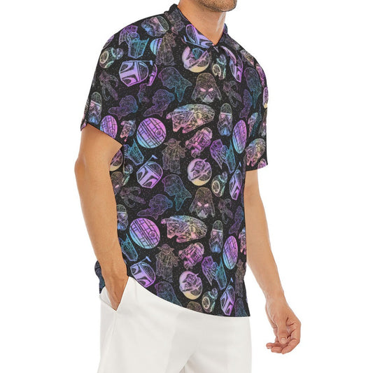 Watercolor Galactic Mandalas - Men's Polo Shirt