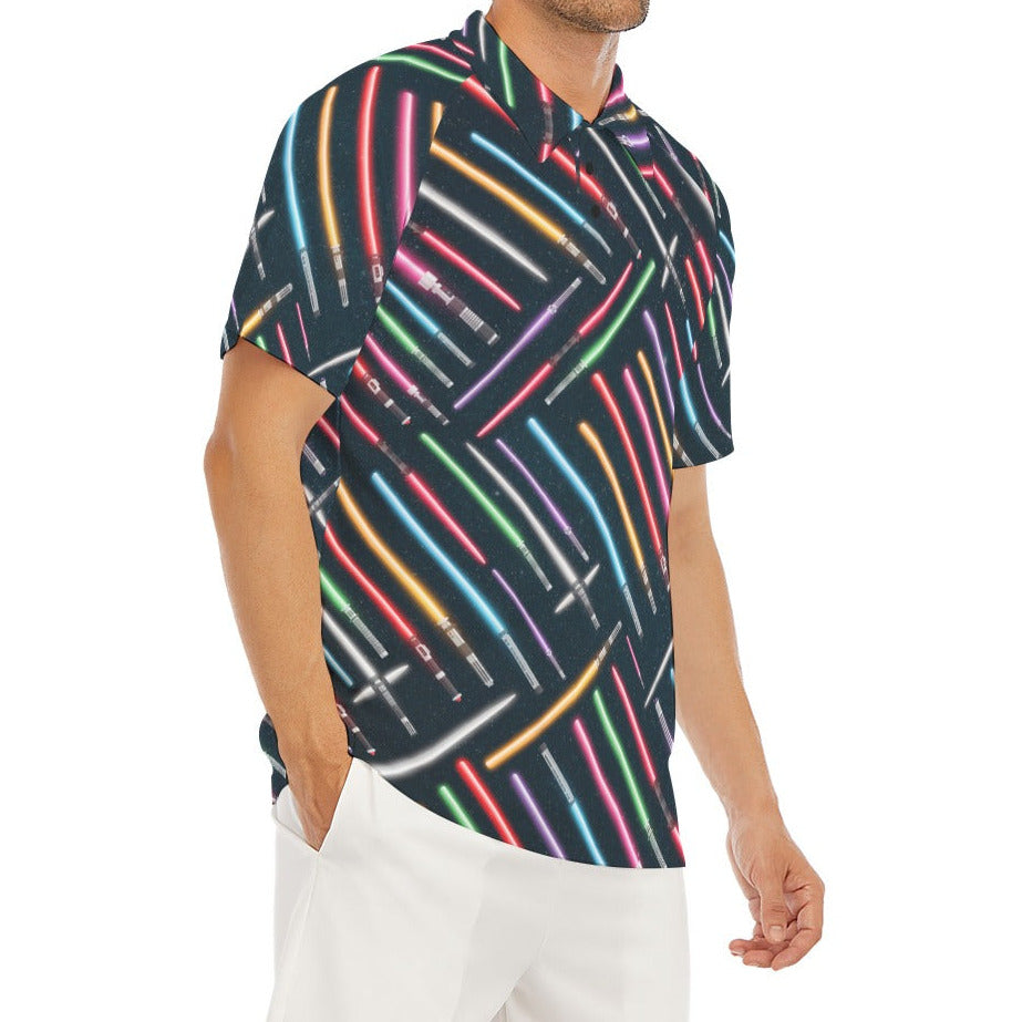 Vibrant Galaxy Sabers - Men's Polo Shirt