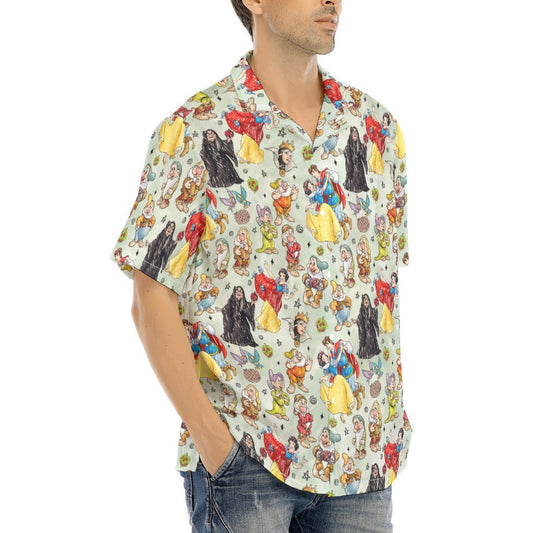 Fairest Crew Sketch - Men's Hawaiian Button Up Shirt
