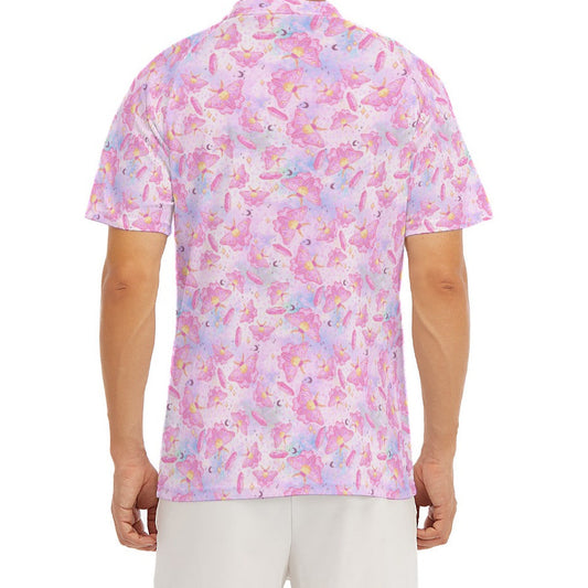 Pink Crystal Lunar Moths - Men's Polo Shirt