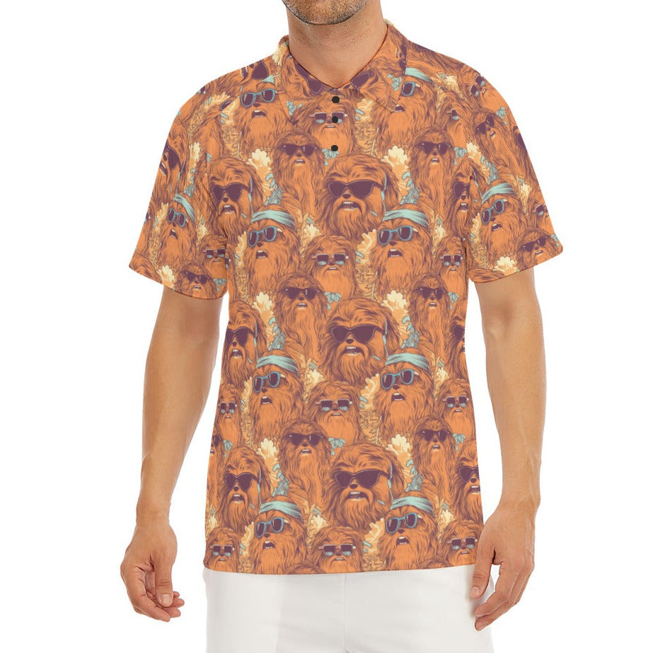Retro Furry Friend Summer Vibes - Men's Polo Shirt