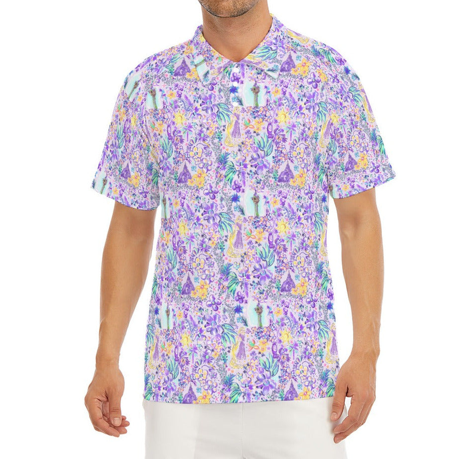 Bright Tropical Princess - Tower Light Festival - Men's Polo Shirt