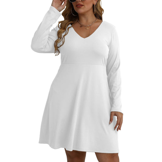 Pick Any Print from our Shop - Women’s Long Sleeve High-Waist A-Line Dress