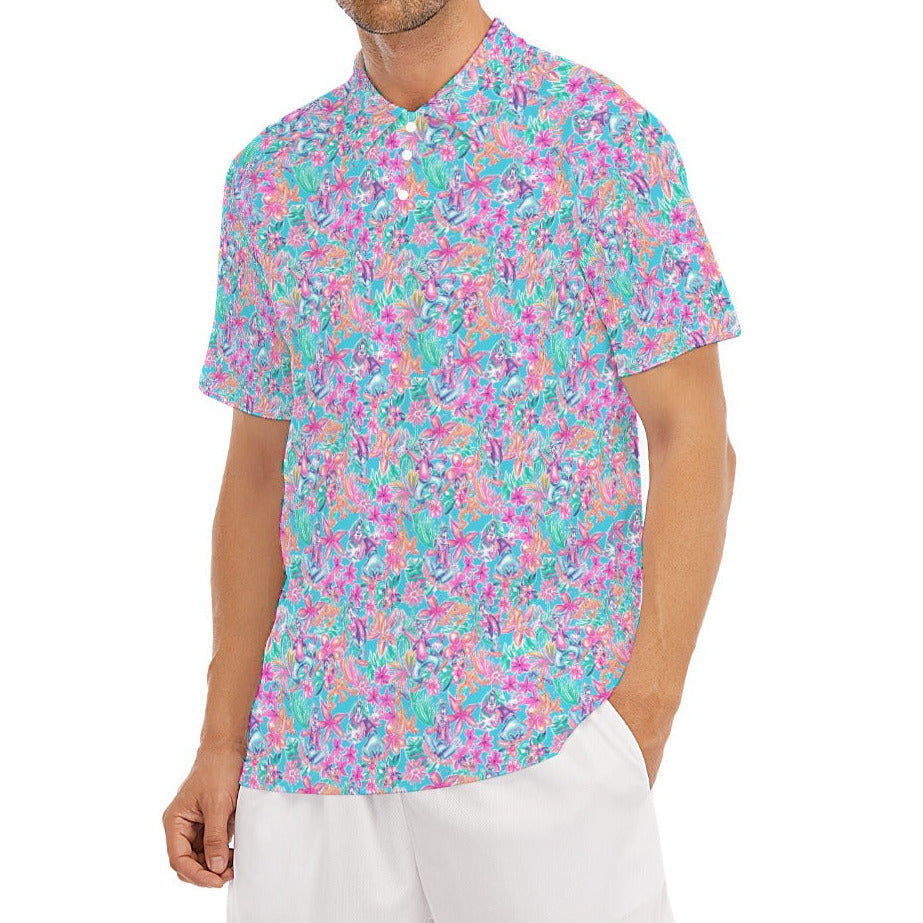 Tropical Bloom Fiesta - Playful Duo - Men's Polo Shirt