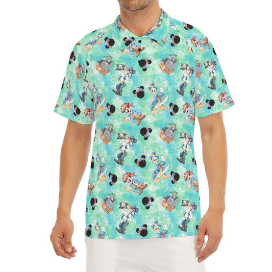 Pirate Crew Watercolor Adventure - Men's Polo Shirt