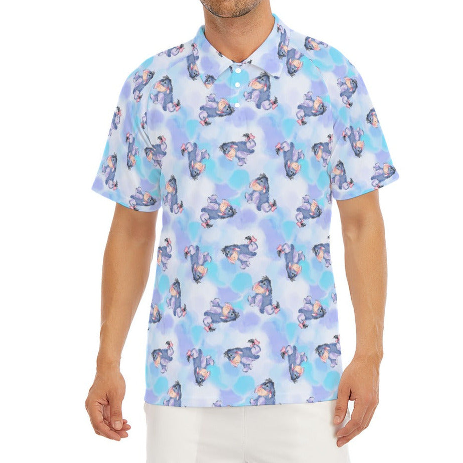 Watercolor Gentle Donkey - Men's Polo Shirt