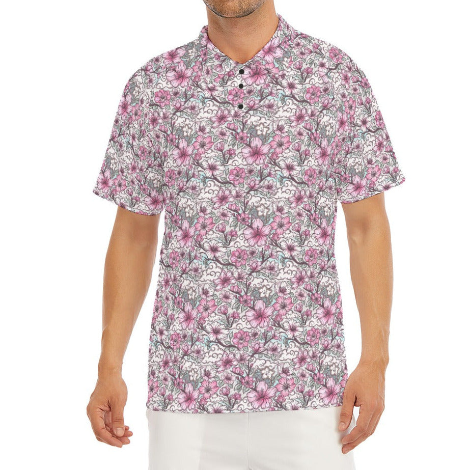 Fairytale Florals – Blossoms of Honor - Men's Polo Shirt