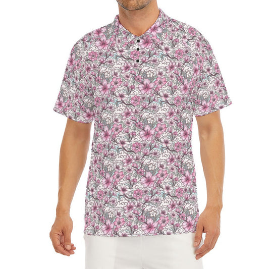 Fairytale Florals – Blossoms of Honor - Men's Polo Shirt