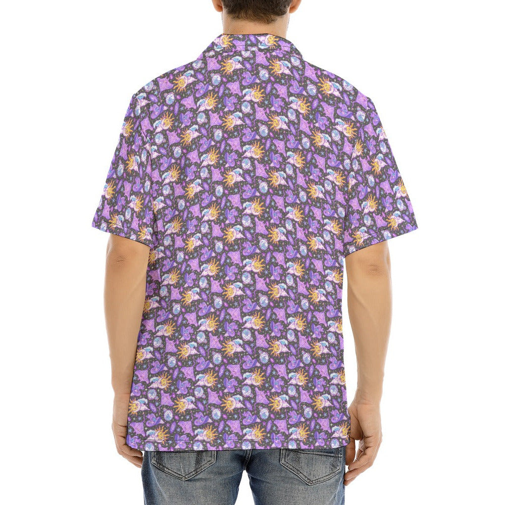 Mystical Manta Rays - Men's Hawaiian Button Up Shirt