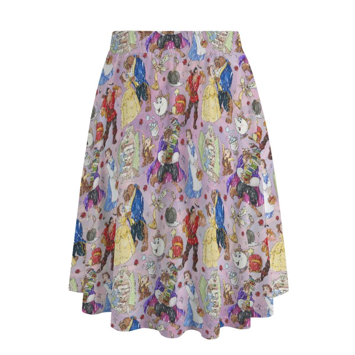Enchanted Tale Sketch - Women's Pocket Midi Skirt