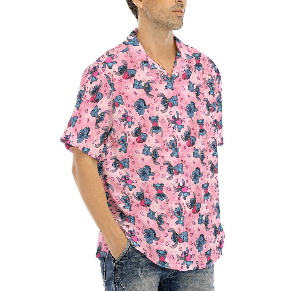 Valentine’s Mischief - Men's Hawaiian Button Up Shirt