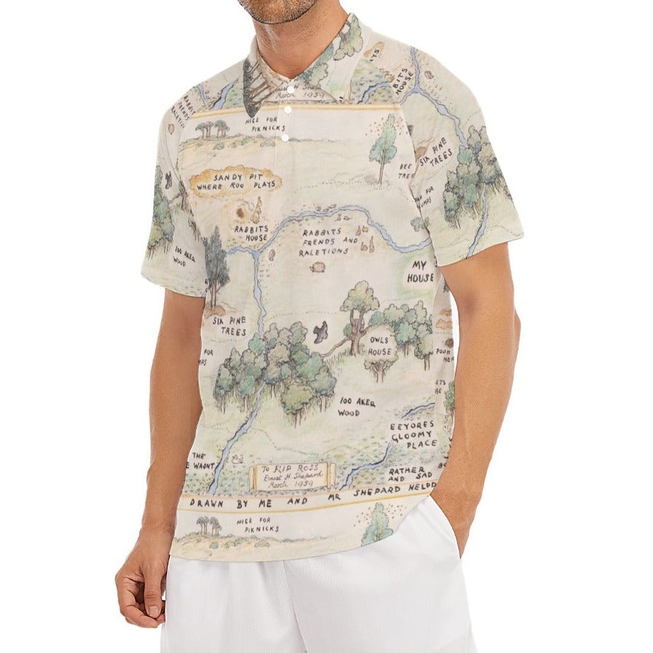 Hundred Acre Map - Men's Polo Shirt