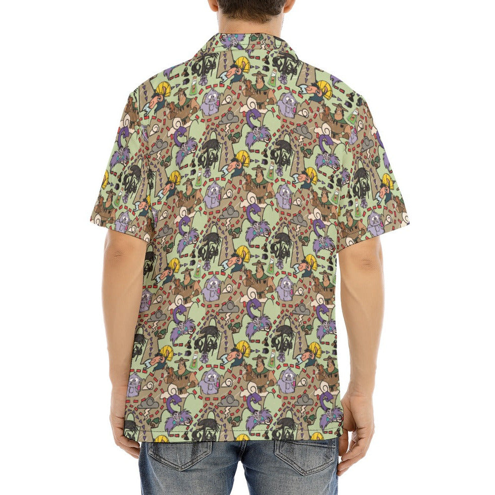 Emperor’s Chaotic Groove - Men's Hawaiian Button Up Shirt
