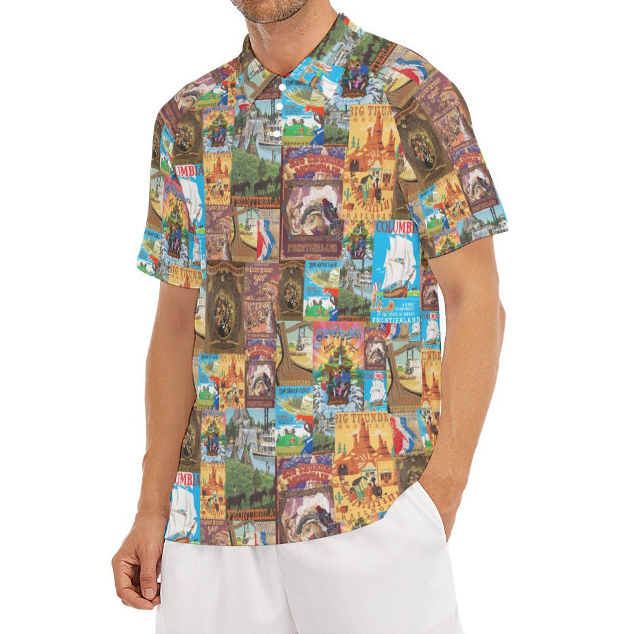 Vintage Frontier Ride Posters - Men's Polo Shirt