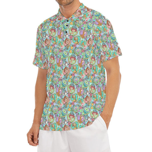 Tattoo Hearts Space Cowboys & Friends - Men's Polo Shirt