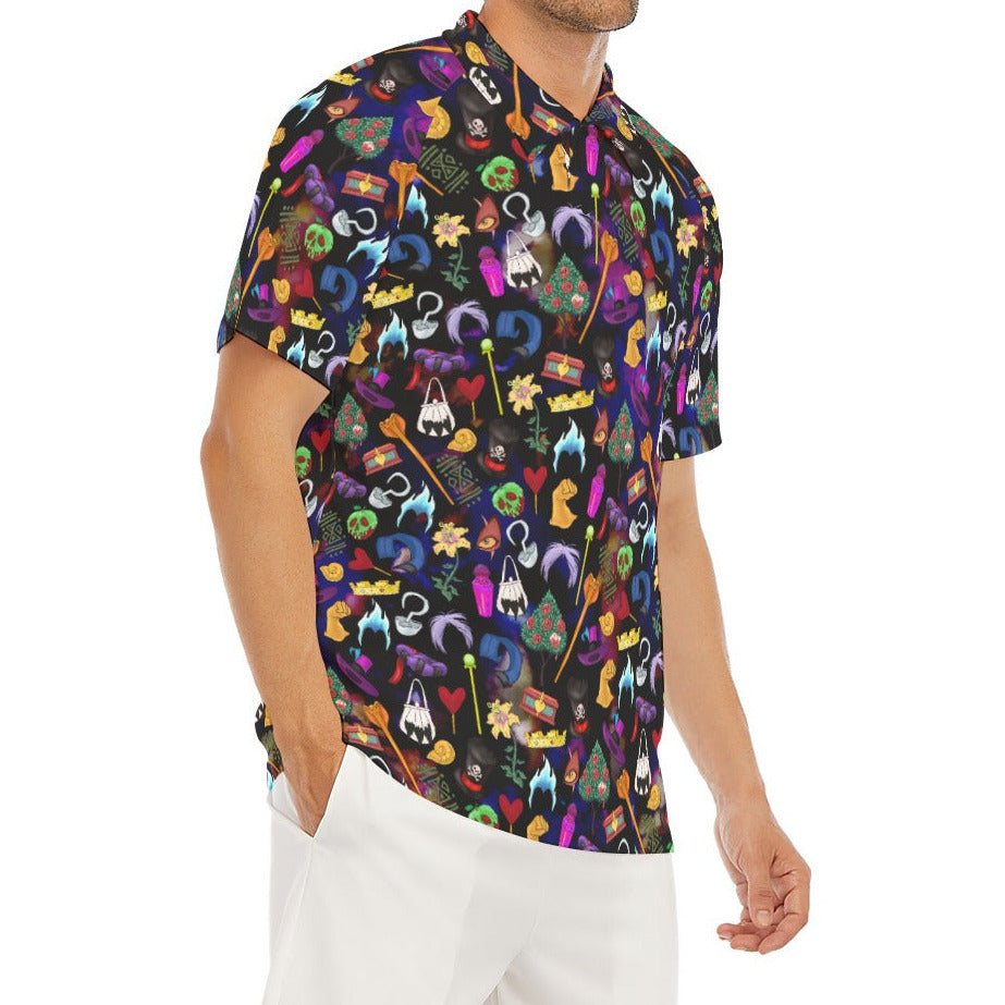 Villainous Icons Collage - Men's Polo Shirt