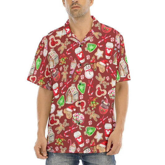 Christmas Snack Goals - Men's Hawaiian Button Up Shirt