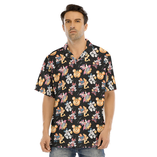 Mouse Friends Halloween Costumes - Men's Hawaiian Button Up Shirt