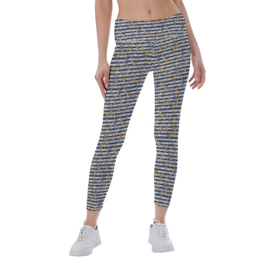 Nautical Mouse Ear Anchors - Women's Yoga Leggings