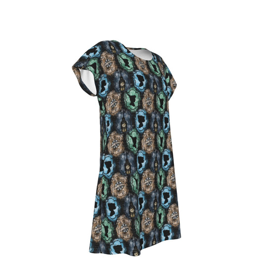 Starry Flight Silhouettes - Women's T-Shirt Dress