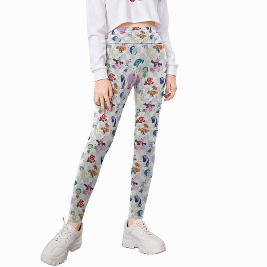 Blue Check Emotional Spectrum - Kid's Leggings