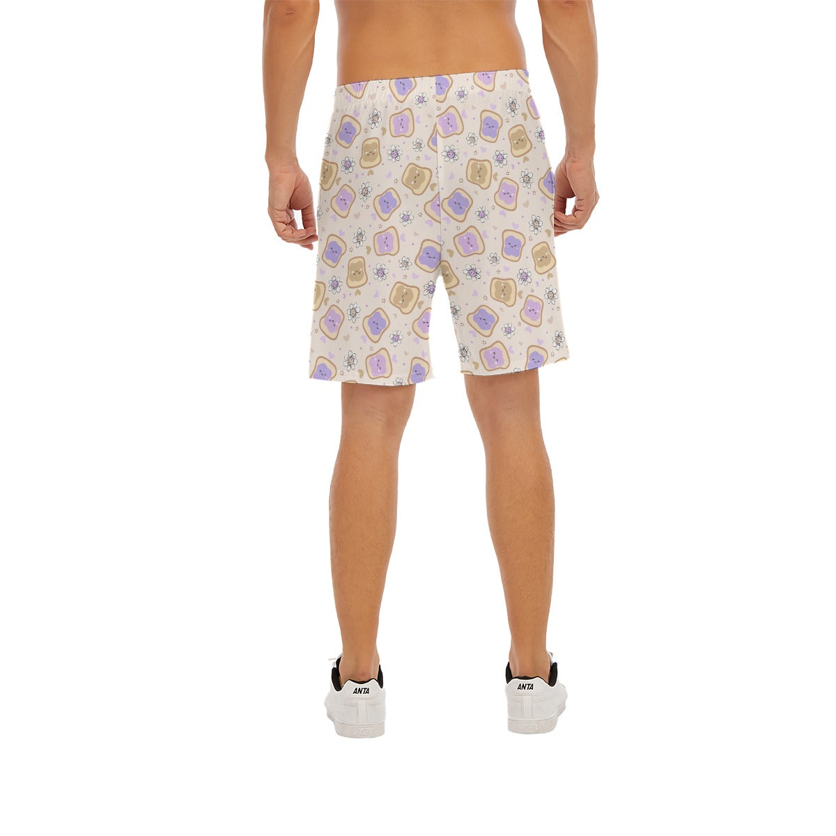 Kawaii Peanut Butter and Jelly Sandwiches - Men’s Pocket Beach Shorts