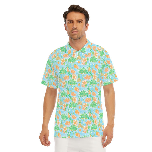 Neon Tangerine Island Pals - Men's Polo Shirt