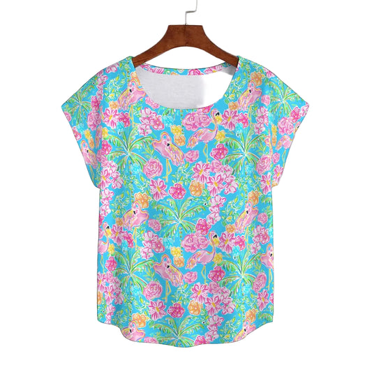 Flamingo Fiesta - Women’s Relaxed Fit Scoop Tee