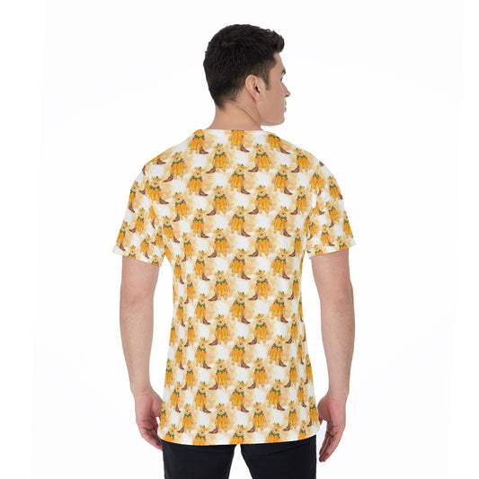 Pumpkin Bear Mischief - Men's Short Sleeve T-Shirt