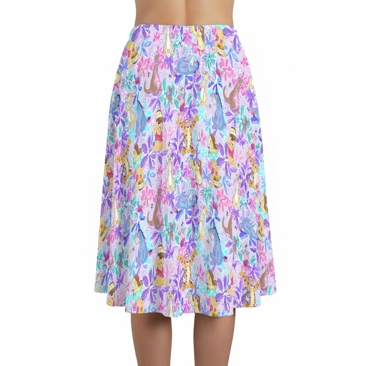 Storybook Friends in Bloom - Women’s Pocket Midi Skirt
