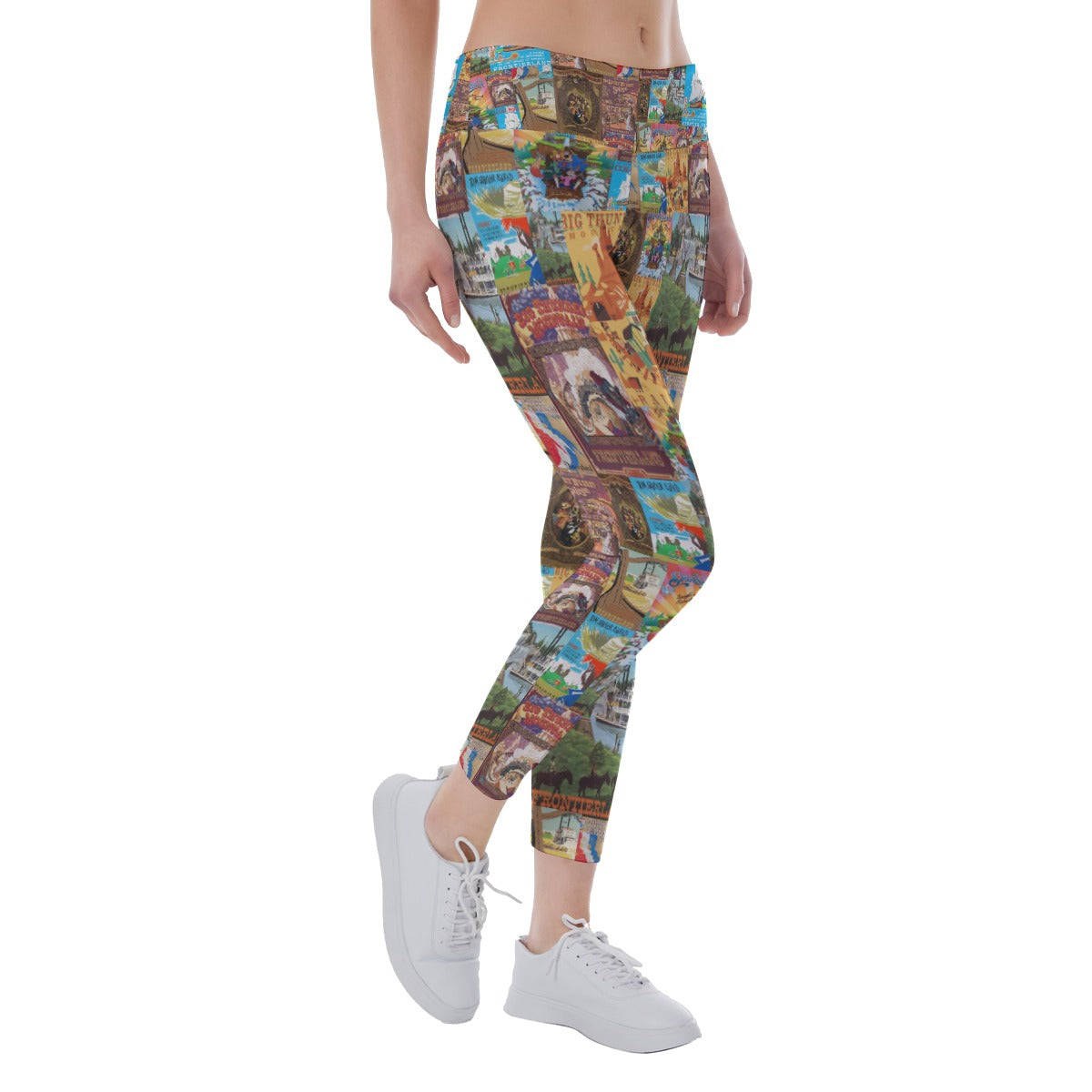 Vintage Frontier Ride Posters - Women's Yoga Leggings