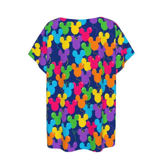 Bright Mouse Ear Balloons - Women’s Relaxed Fit Scoop Tee
