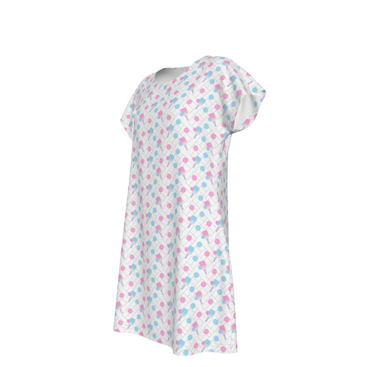 Pickleball Court Spin - Women's T-Shirt Dress