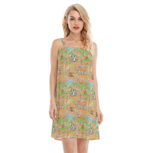 Savanna Sunset Stories - Women’s Adjustable Sundress