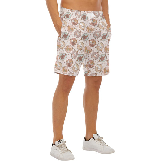 Festive Feline Baublescats - Men’s Pocket Beach Shorts