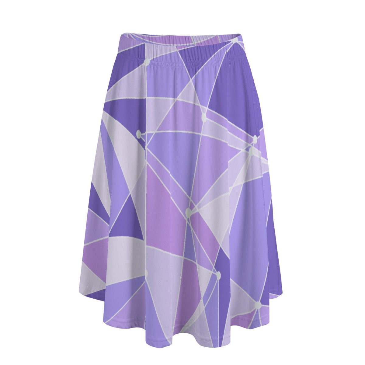 Geometric Purple Wall - Women’s Pocket Midi Skirt