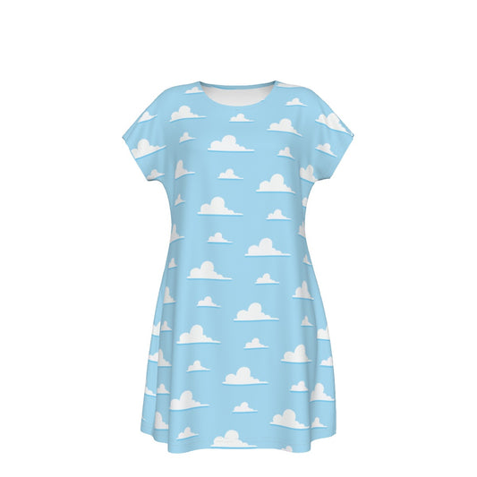 Andy’s Room Clouds - Women's T-Shirt Dress