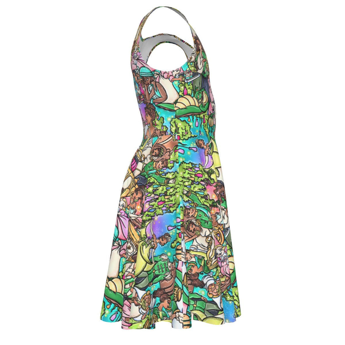 Bayou Princess Storybook Scenes - Kid's Sleeveless Skater Dress