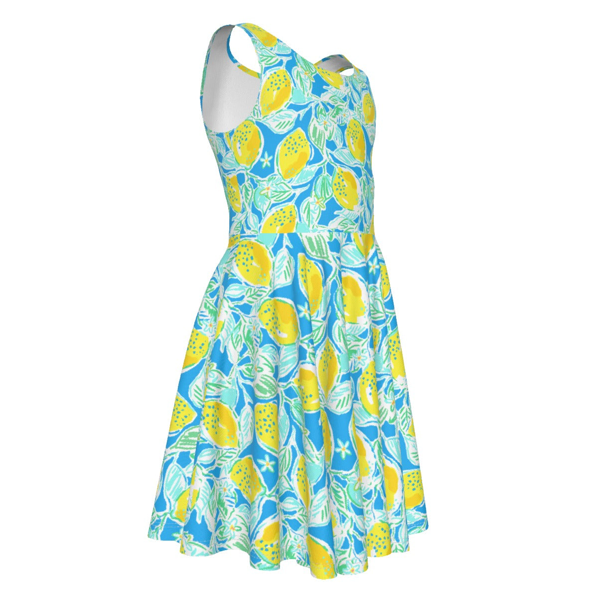 Lemon Drop Daydream - Kid's Sleeveless Skater Dress