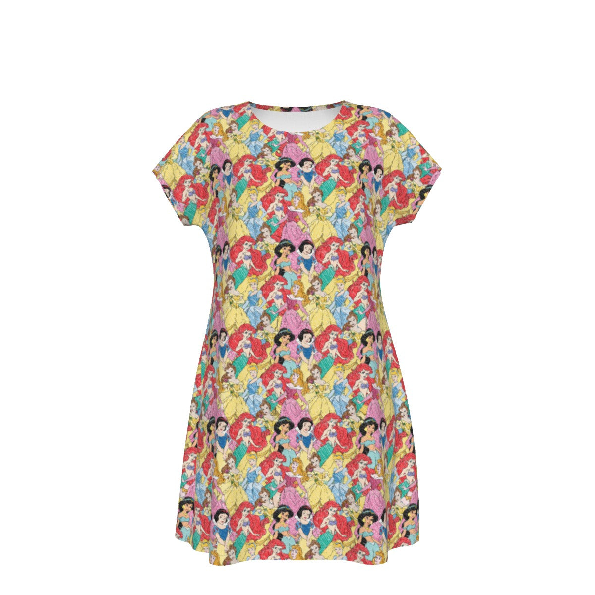 Royal Princess Sketches - Women's T-Shirt Dress
