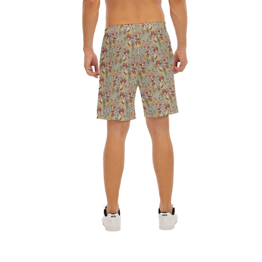 Woodland Frolics Cottagecorennie - Men’s Pocket Beach Shorts