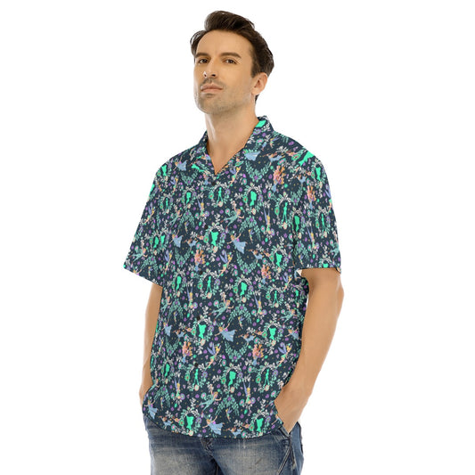 Garden Whimsy - Peter Pan - Men's Hawaiian Button Up Shirt