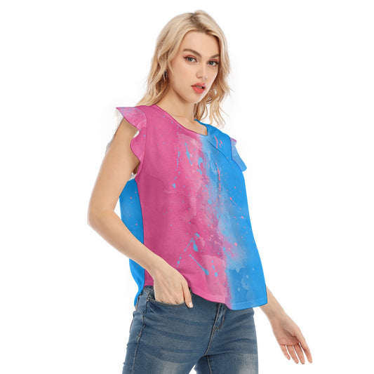 Pink or Blue Fairytale Dress - Women’s Flutter Sleeve Top
