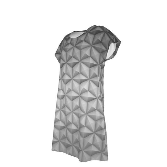 Geometric Silver Sphere - Women's T-Shirt Dress