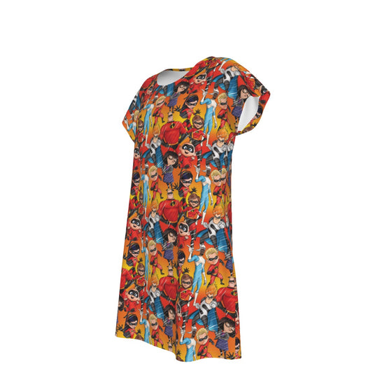 Super Squad Sketched - Women's T-Shirt Dress