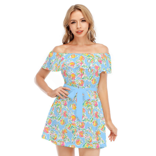 Peachy Keen - Women's Off-shoulder Ruffle Dress