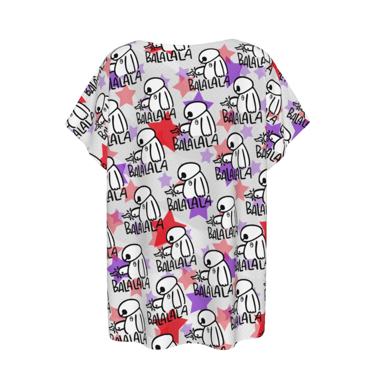 White Robot Balala - Women’s Relaxed Fit Scoop Tee