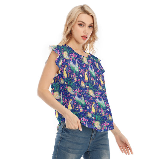 Enchanted Forest Romance - Women’s Flutter Sleeve Top